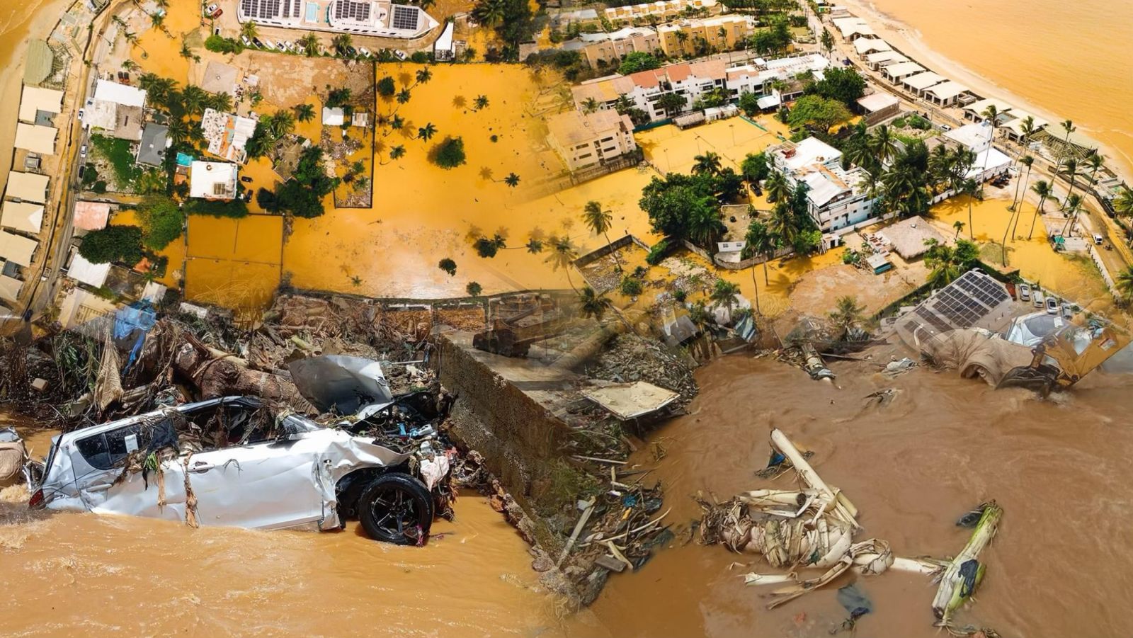Desbordamientos, inundaciones y animales ahogados, producto de vaguada en RD